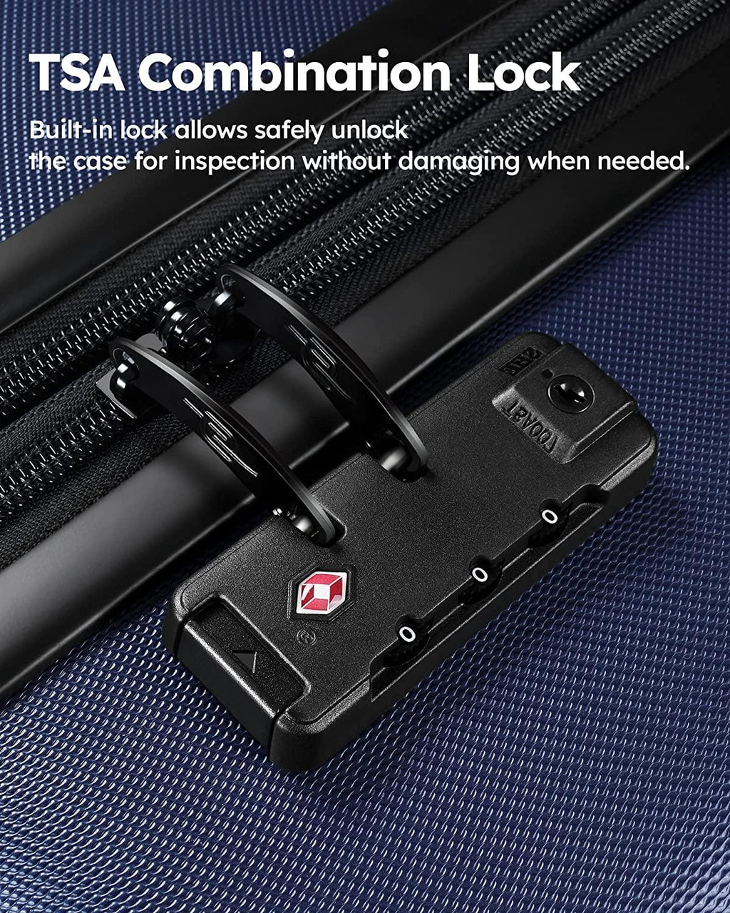 Luggage Sets Expandable 3 Piece Set with TSA Lock 360° Double Spinner Wheels 20/24/28 inch Hard Case Suitcase, Dark Blue