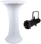 Chauvet DJ EVE E-100Z 100w White Ellipsoidal LED DMX Gobo Spot Light+Club Table