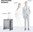 Rolling Garment Bags with Wheels for Travel, Wheeled Garment Luggage Bag for Men and Women, 4 Spinner Wheels, Separate Suit Compartment, Side-mounted Locks, Checked-Large 26-Inch Suitcase