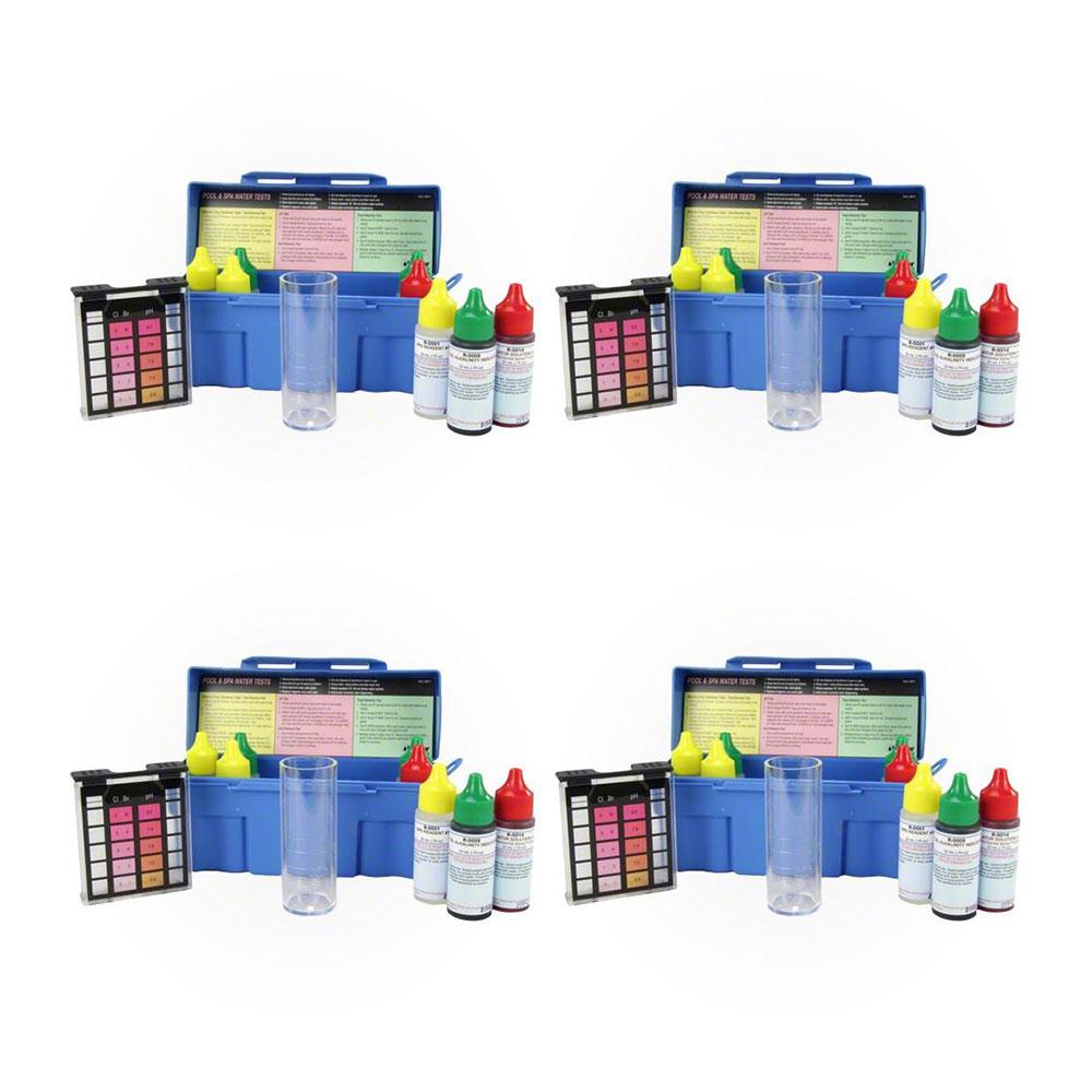 Taylor K-1004 Safety Plus Swimming Pool Chlorine Bromine Test Kit (4 Pack)