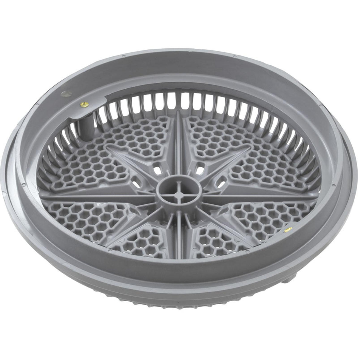 PENTAIR POOL PRODUCTS Main Drain Grate, Pent StarGuard, 8", 112gpm, Gray, qty 2, Lg Ring
