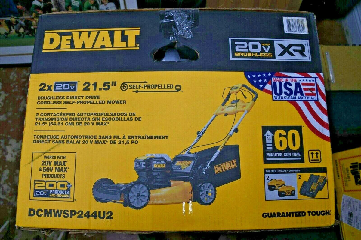 20V MAX BRUSHLESS XR 21" SELF PROPELLED LAWN MOWER KIT (NEW) #DCMWSP244U2