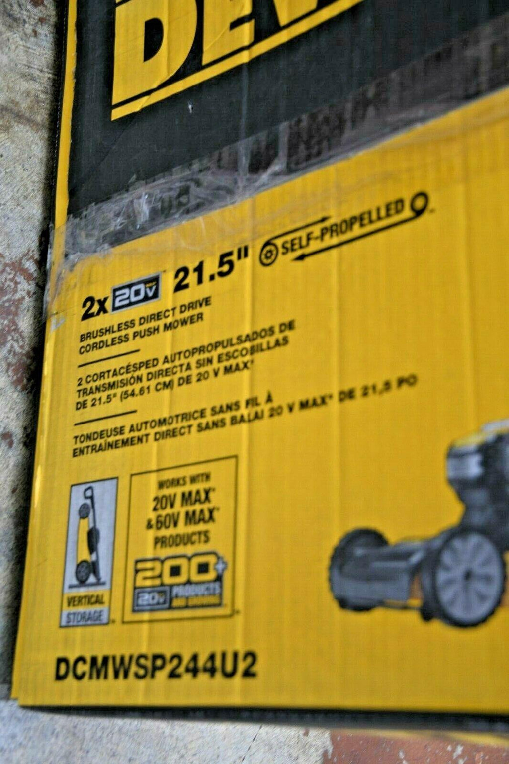 20V MAX BRUSHLESS XR 21" SELF PROPELLED LAWN MOWER KIT (NEW) #DCMWSP244U2