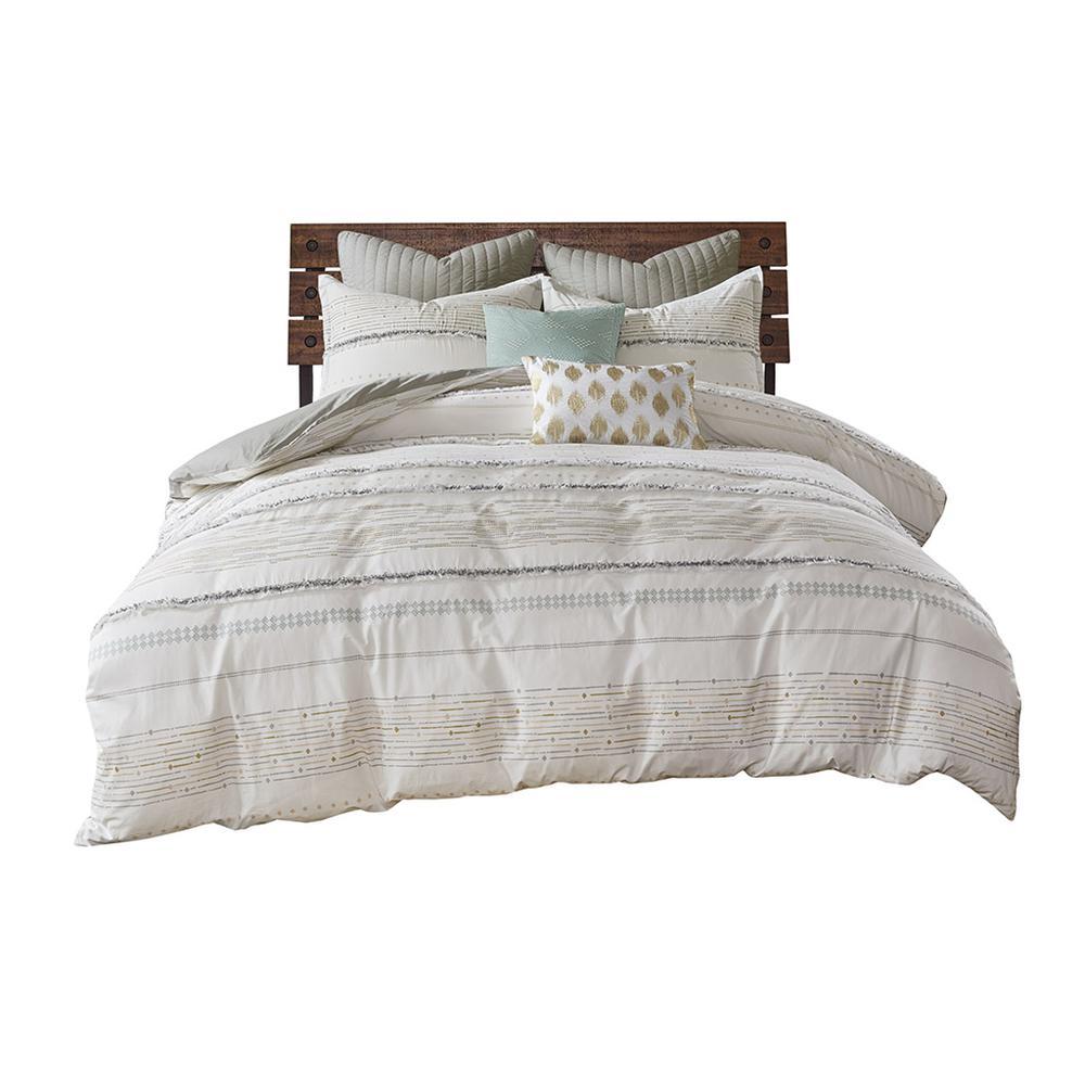 INK+IVY Nea Cotton Printed Comforter Set with Trims Full/Queen