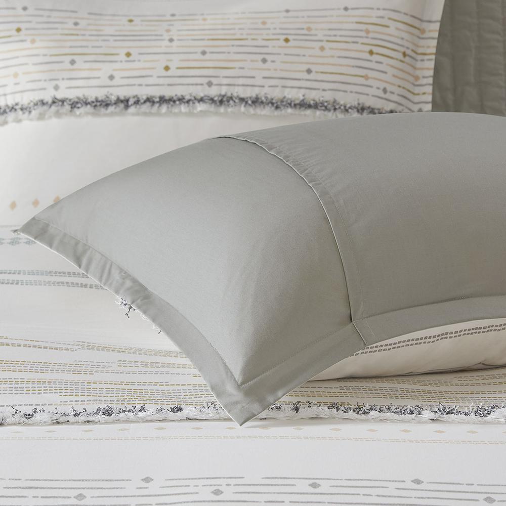 INK+IVY Nea Cotton Printed Comforter Set with Trims Full/Queen