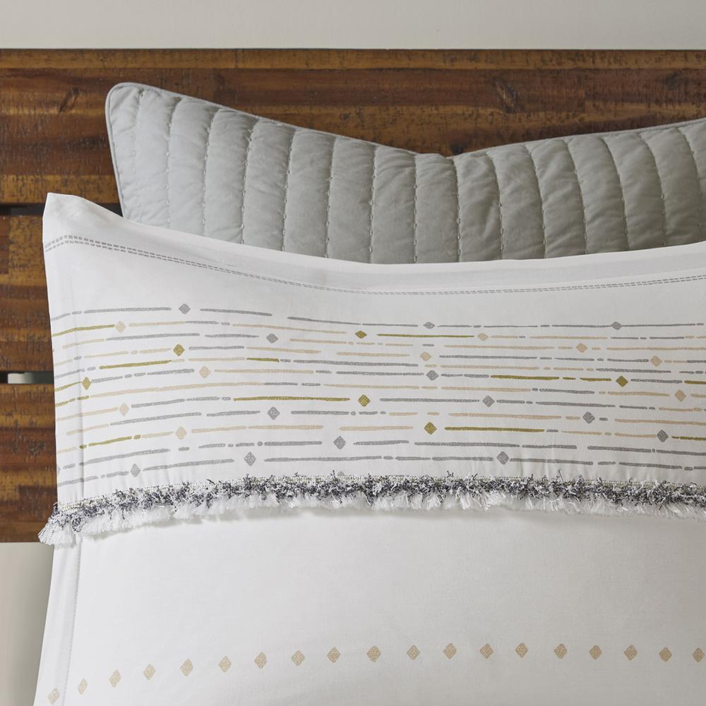 INK+IVY Nea Cotton Printed Comforter Set with Trims Full/Queen