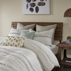 INK+IVY Nea Cotton Printed Comforter Set with Trims Full/Queen