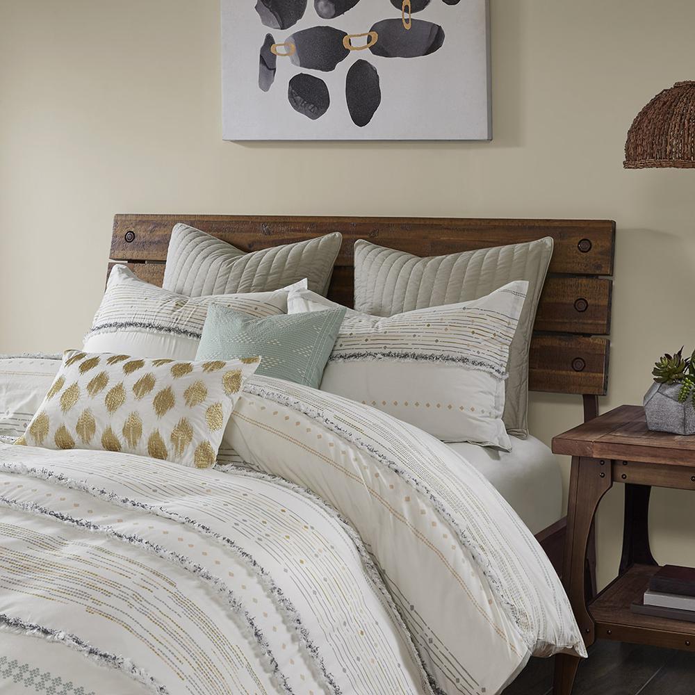 INK+IVY Nea Cotton Printed Comforter Set with Trims Full/Queen