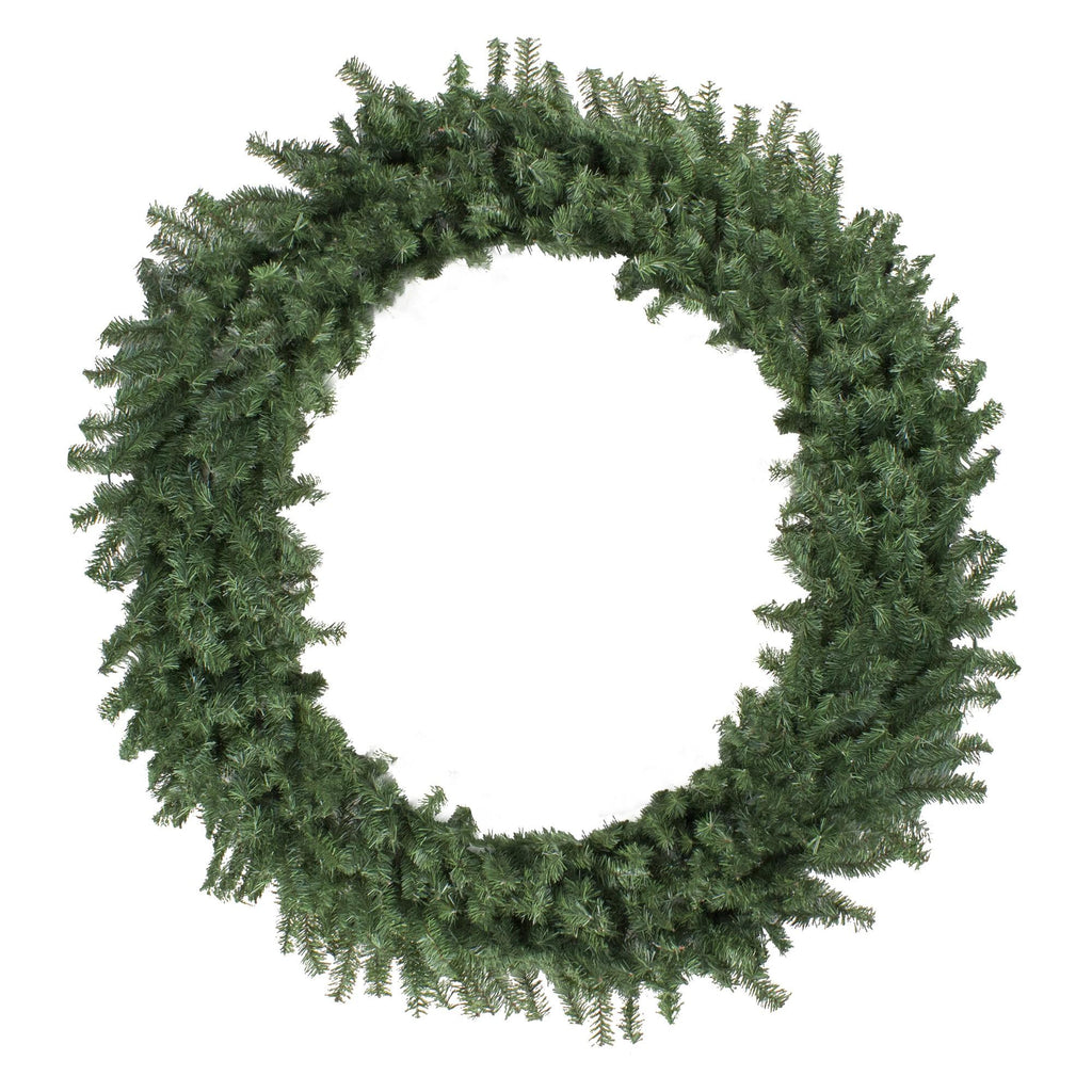 Green Canadian Pine Commercial Size Artificial Christmas Wreath, 72-Inch, Unlit