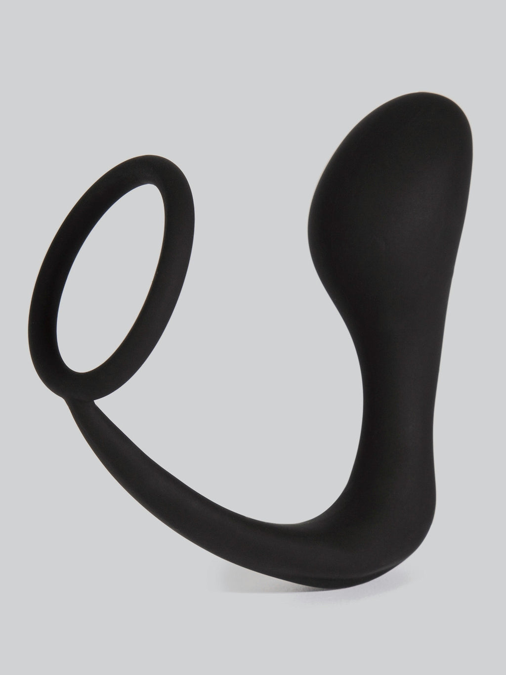 Lovehoney Inside Job Silicone Cock Ring and Butt Plug, Black