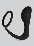 Lovehoney Inside Job Silicone Cock Ring and Butt Plug, Black