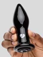 Lovehoney Sensual Glass Vibrating Butt Plug, Black