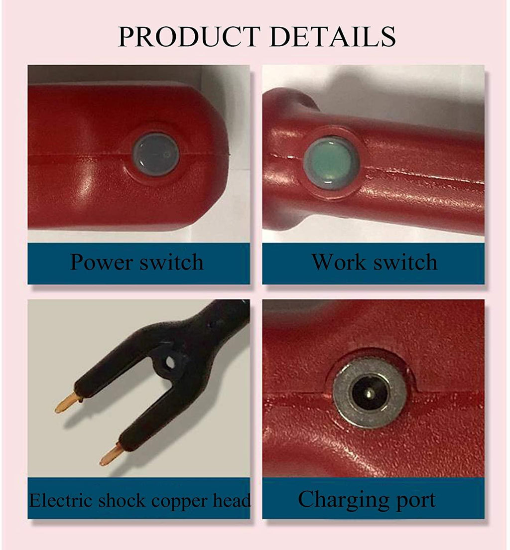 waterproof cattle prod stick,electric rechargeable hand prod shock animals livestock farm pig cattle prod livestock prod stick for cow pig cattle goats and big dog,