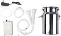 electric milking machine, 7l portable automatic pulsation vacuum pump milker with 2 teat cups &amp; stainless steel bucket, food grade goat milking machine for goat, cow, sheep, farm, livestock(#1)