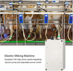 electric milking machine, 7l portable automatic pulsation vacuum pump milker with 2 teat cups &amp; stainless steel bucket, food grade goat milking machine for goat, cow, sheep, farm, livestock(#1)