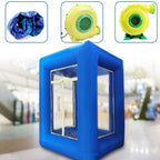 8.9ft/ 2.7M Inflatable Cash Cube Money Machine Cash Cube Booth with 2 Blowers for Advertising Promotion