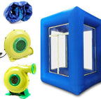 8.9ft/ 2.7M Inflatable Cash Cube Money Machine Cash Cube Booth with 2 Blowers for Advertising Promotion