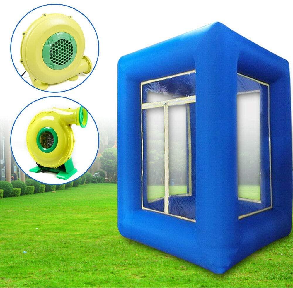 8.9ft/ 2.7M Inflatable Cash Cube Money Machine Cash Cube Booth with 2 Blowers for Advertising Promotion