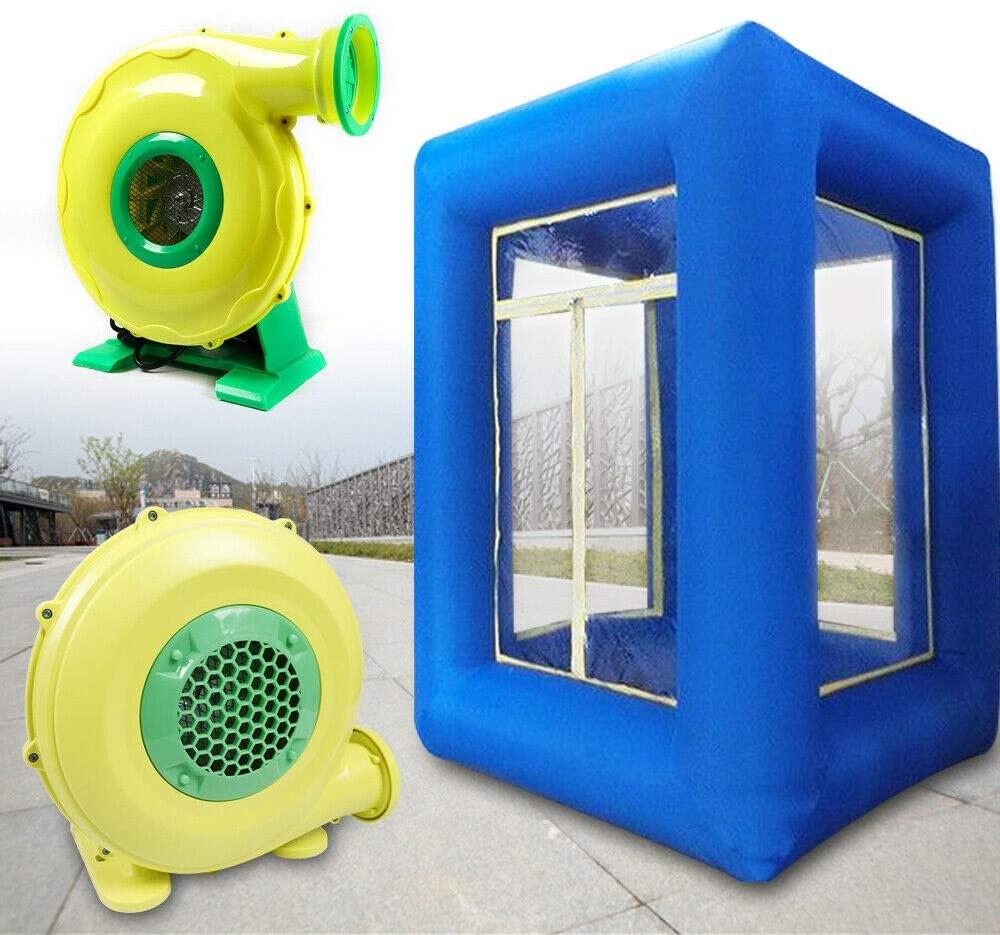 8.9ft/ 2.7M Inflatable Cash Cube Money Machine Cash Cube Booth with 2 Blowers for Advertising Promotion