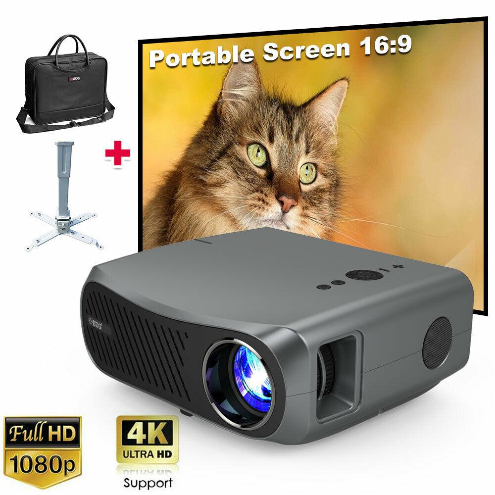 8500lm native 1080p projector conference meeting hd tv bundle bag/screen 10000:1