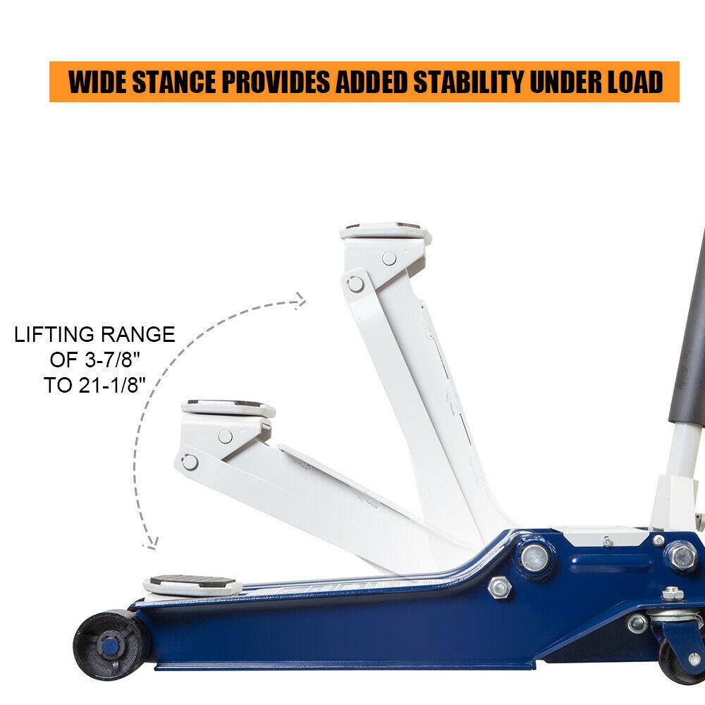 3.25 Ton 6,500 lb Capacity Hydraulic Floor Jack with Dual Piston  Lift Pump