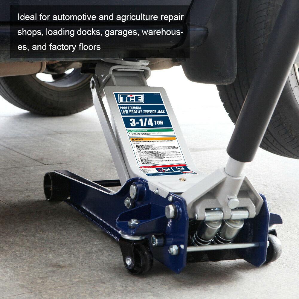 3.25 Ton 6,500 lb Capacity Hydraulic Floor Jack with Dual Piston  Lift Pump