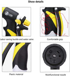 HTTJDY Garden Hose Spray Gun,8 Function Spray Nozzle with Water Hose Pipe,Labor-Saving Buckle Design and Rubberized Handle Garden Hose Nozzle,for Watering Lawns,Washing Cars & Pets