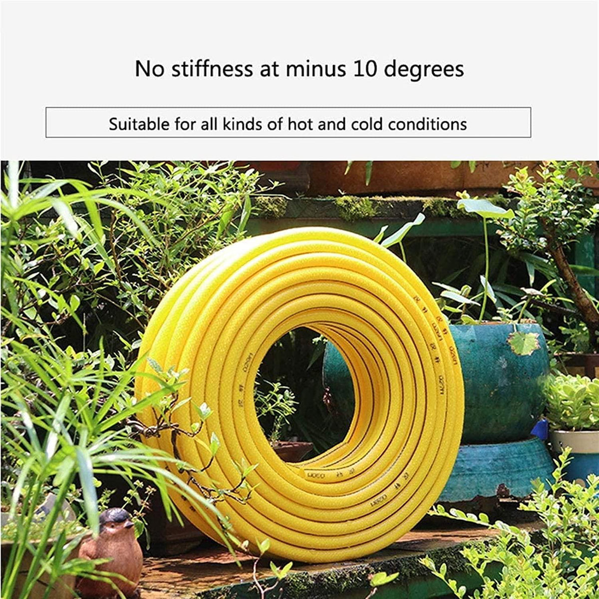 HTTJDY Garden Hose Spray Gun,8 Function Spray Nozzle with Water Hose Pipe,Labor-Saving Buckle Design and Rubberized Handle Garden Hose Nozzle,for Watering Lawns,Washing Cars & Pets