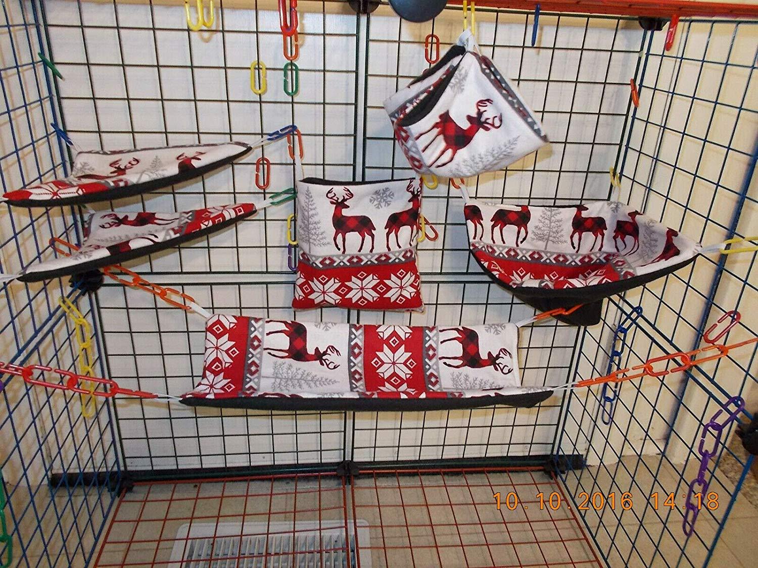 FidgetKute Winter Deer Sugar Glider 6 pc caSet Show One Size