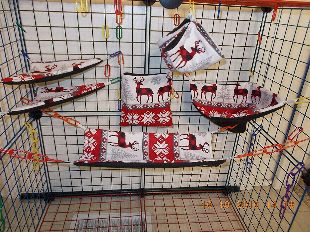 FidgetKute Winter Deer Sugar Glider 6 pc caSet Show One Size