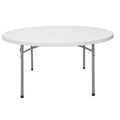 60 in. Grey Plastic Round Folding Banquet Table