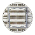 60 in. Grey Plastic Round Folding Banquet Table