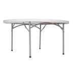 60 in. Grey Plastic Round Folding Banquet Table