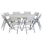 60 in. Grey Plastic Round Folding Banquet Table