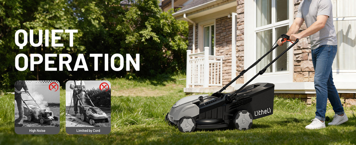 18-inch 40V Brushless Lawn Mower for Garden Yards, Lightweight Cordless Lawn Mower Battery Powered with 6-Position Height Adjustment, 2x5.0Ah Battery Included
