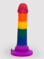Lovehoney Super Soft Silicone Rainbow Dildo 7 Inch, Rainbow