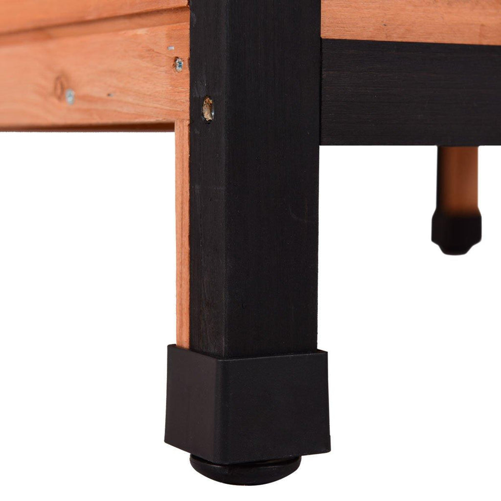 PETSJOY Pet Cat Dog House, Wooden Dog Cat Room Shelter, Weatherproof Puppy House Kitty Condo Room with Raised Roof for Indoor and Outdoor Use, Feral Insulated Pet House