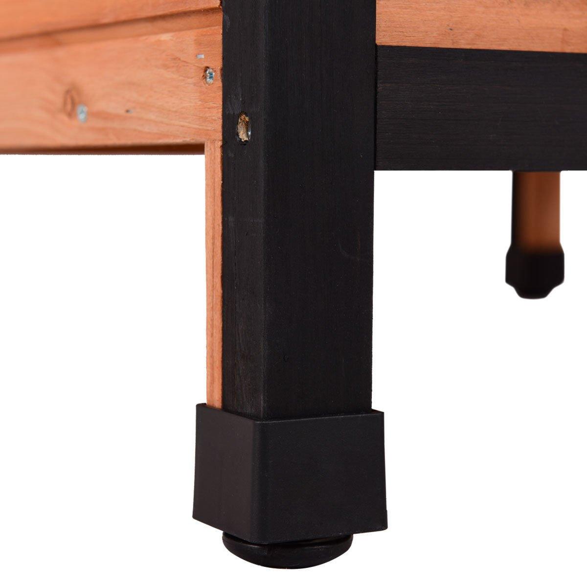 PETSJOY Pet Cat Dog House, Wooden Dog Cat Room Shelter, Weatherproof Puppy House Kitty Condo Room with Raised Roof for Indoor and Outdoor Use, Feral Insulated Pet House
