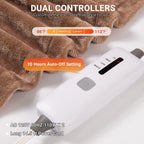Heated Blanket  Electric Blanket Queen 84"x90" - 4 Heating Levels &amp; 10 Hours Auto Off, Heating Blanket with ETL and FCC Certificated, Machine Washable, Brown