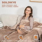 Heated Blanket  Electric Blanket Queen 84"x90" - 4 Heating Levels &amp; 10 Hours Auto Off, Heating Blanket with ETL and FCC Certificated, Machine Washable, Brown