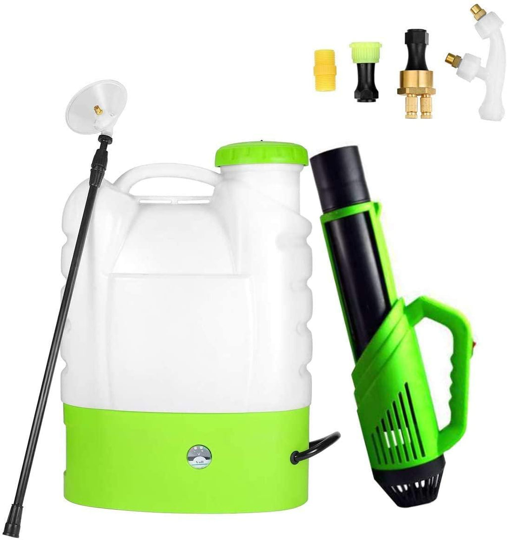 Mndrlin 4.2 Gallon Backpack Battery-Powered Sprayer, Rechargeable Cordless Electrostatic Mister Atomizer,New HD Wand Included Multiple Nozzles & Battery