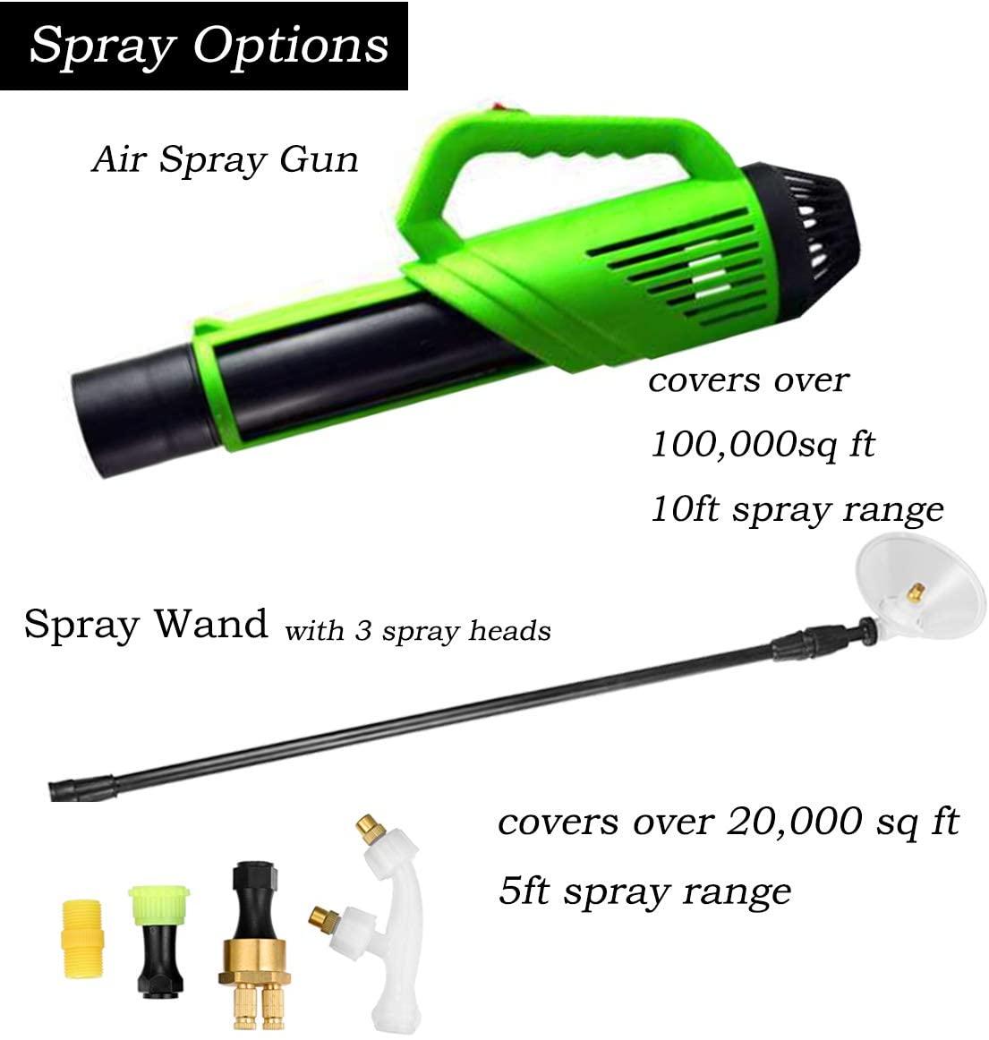 Mndrlin 4.2 Gallon Backpack Battery-Powered Sprayer, Rechargeable Cordless Electrostatic Mister Atomizer,New HD Wand Included Multiple Nozzles & Battery