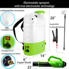 Mndrlin 4.2 Gallon Backpack Battery-Powered Sprayer, Rechargeable Cordless Electrostatic Mister Atomizer,New HD Wand Included Multiple Nozzles & Battery