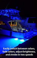 Lumishore TIX403 Supra Dual Color (White/Blue) Underwater Boat Light, 6,800 Fixture Lumens, 60-0341, 3.47 inches