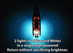 Lumishore TIX403 Supra Dual Color (White/Blue) Underwater Boat Light, 6,800 Fixture Lumens, 60-0341, 3.47 inches