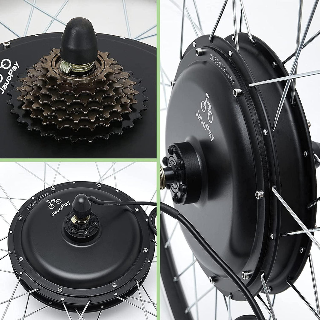 JauoPay 36V 750W Electric Bicycle Conversion Kit 26" E-Bike Rear Wheel 25mile/h (40km/h) Legal Top Speed Electric Bicycle Wheel Kit Freewheel Included