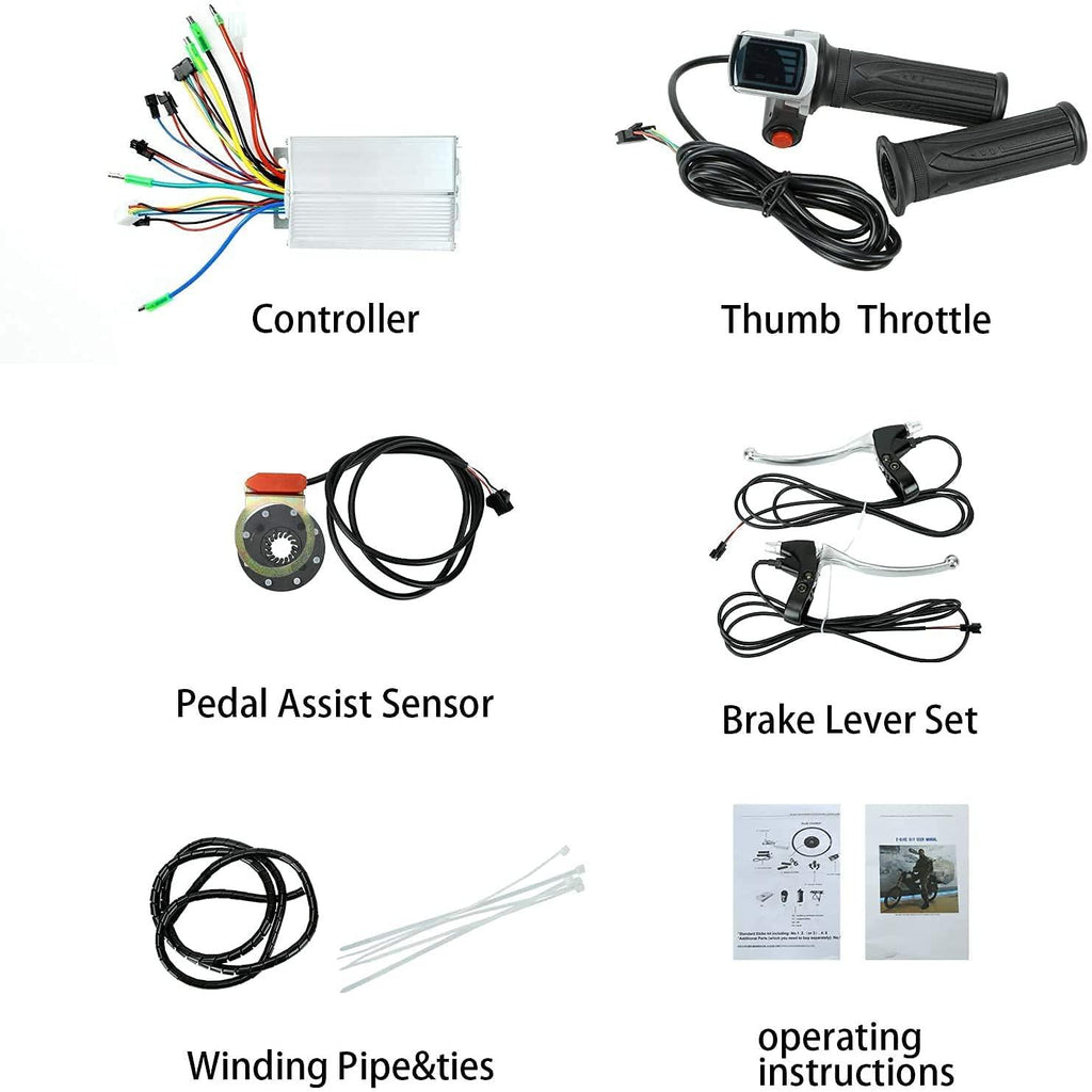 JauoPay 36V 750W Electric Bicycle Conversion Kit 26" E-Bike Rear Wheel 25mile/h (40km/h) Legal Top Speed Electric Bicycle Wheel Kit Freewheel Included