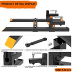yintatech 60" clamp on pallet forks 1500lbs hd pallet forks with adjustable stabilizer bar for loader bucket skidsteer tractor