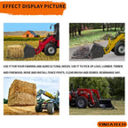 yintatech 60" clamp on pallet forks 1500lbs hd pallet forks with adjustable stabilizer bar for loader bucket skidsteer tractor