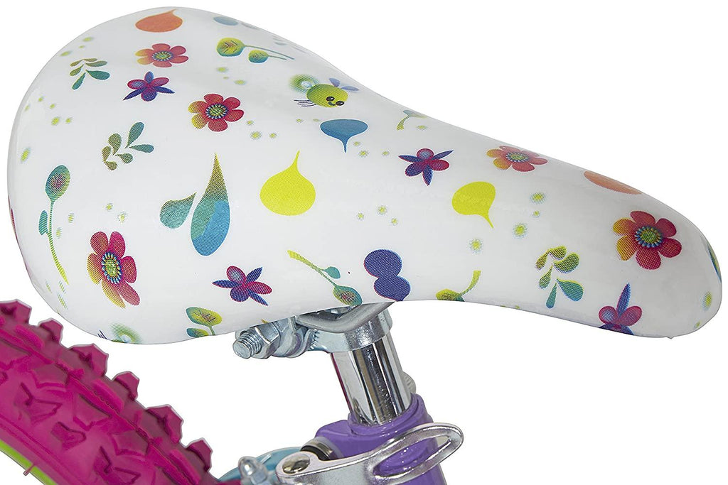 "Dynacraft Trolls Girls BMX Street/Dirt Bike with Hand Brake 16"" Purple/Pink/Green "